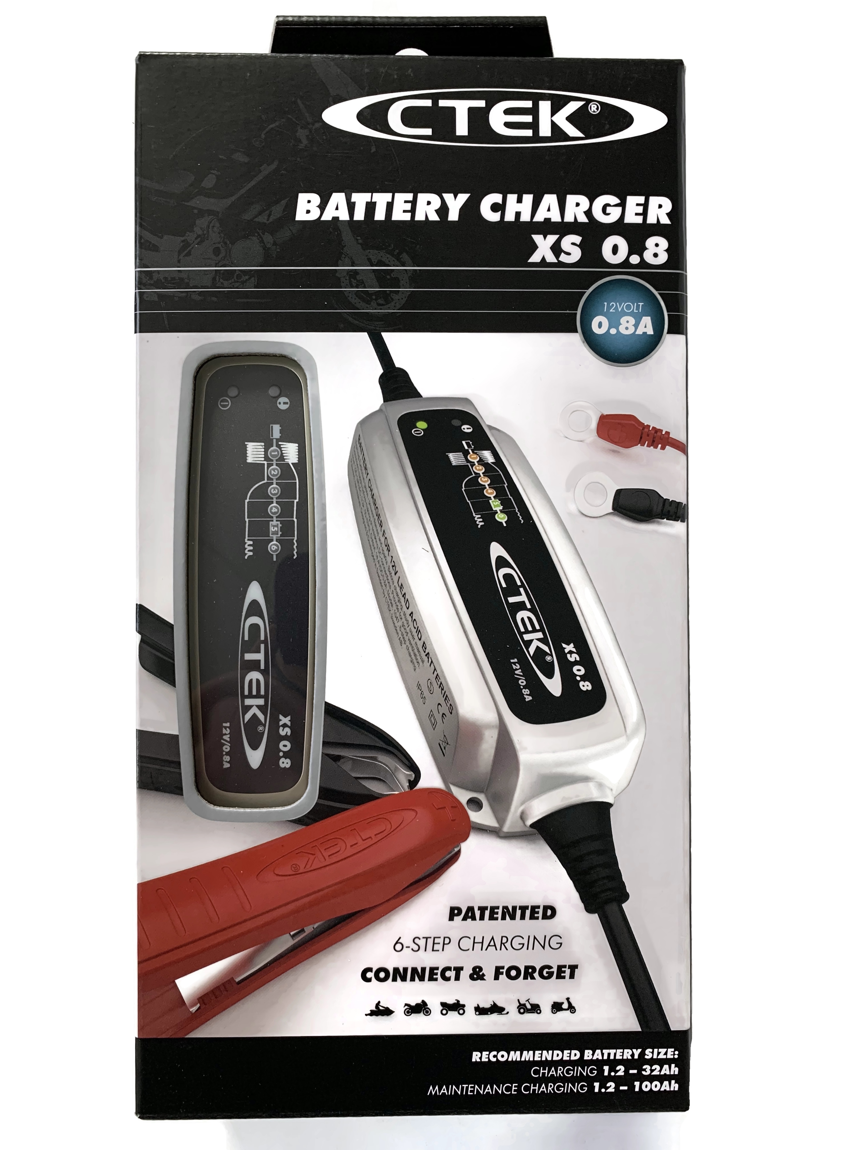CTEK Set Ladegerät XS 0.8 + Schnellkontaktkabel M8 56-261