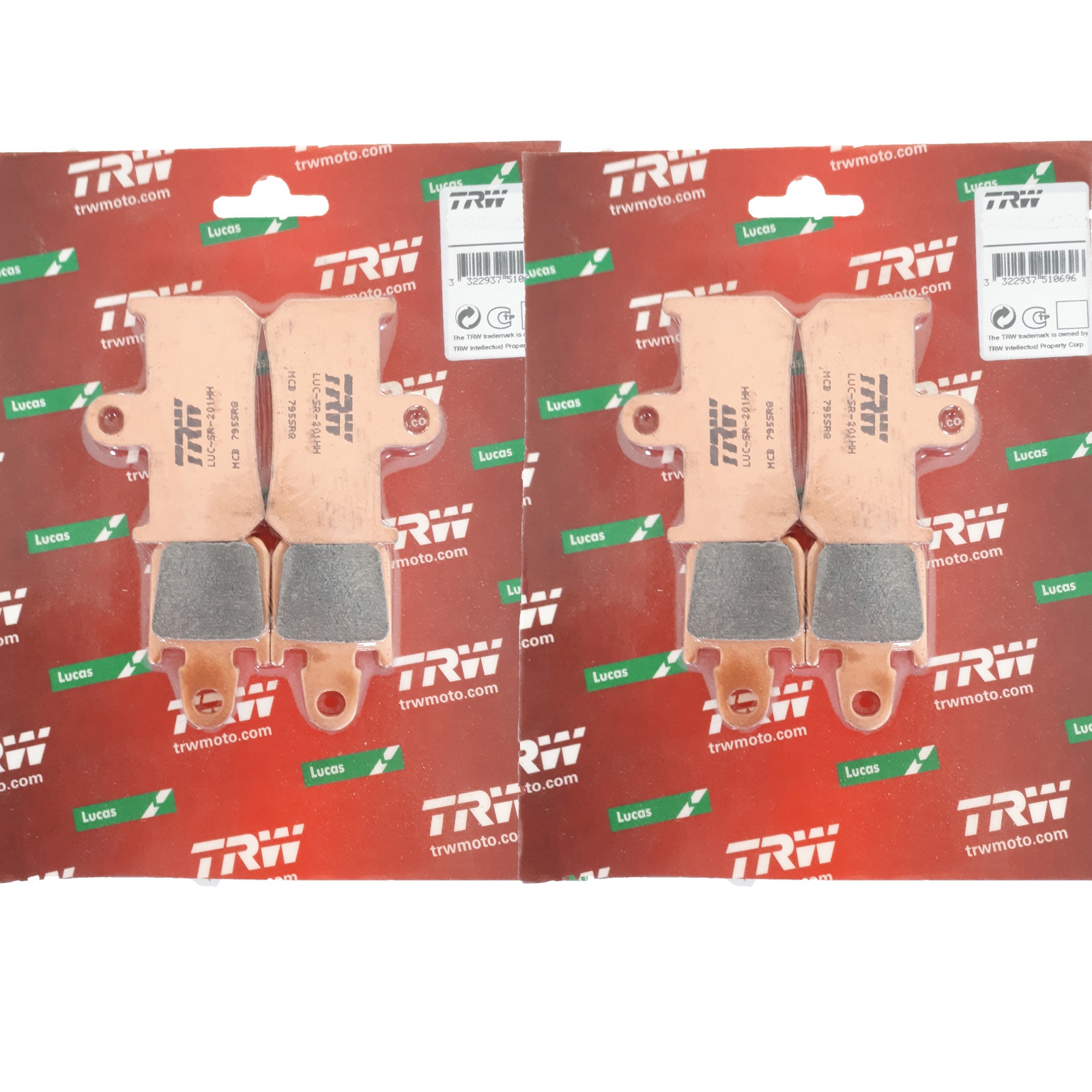 TRW MCB795TRQ Sinter Rennsport Bremsbelagsatz vorne für Yamaha YZF-R1 1000 VMX-17 1700 mit ABE