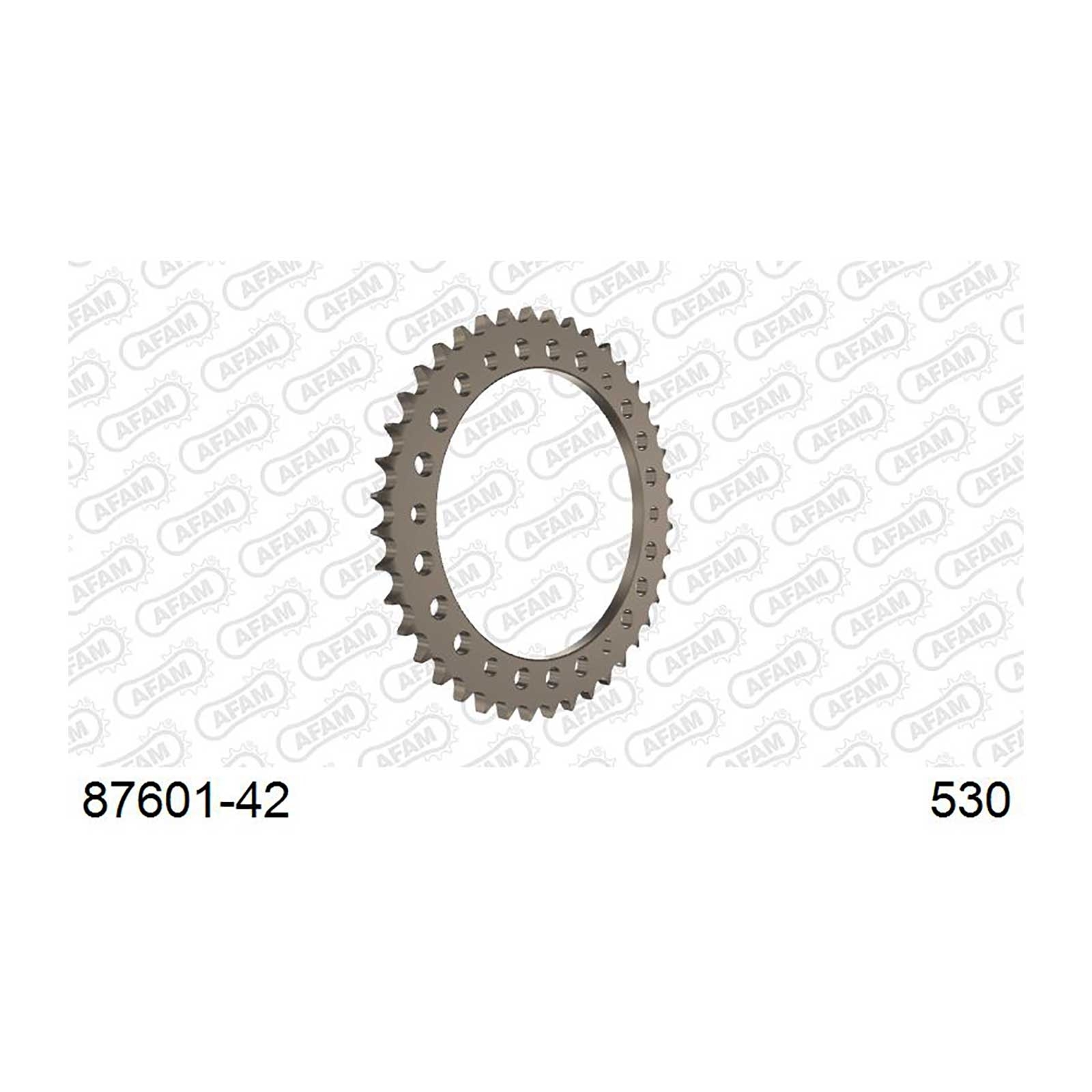 AFAM Kettenrad Teilung 530 42 Zähne Alu gun metal