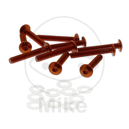 Pro Bolt Linsenschrauben-Satz M4 x 0.7mm 25mm orange