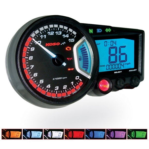 KOSO RX2 GP Style Digitaler Tachometer E-geprüft ABE
