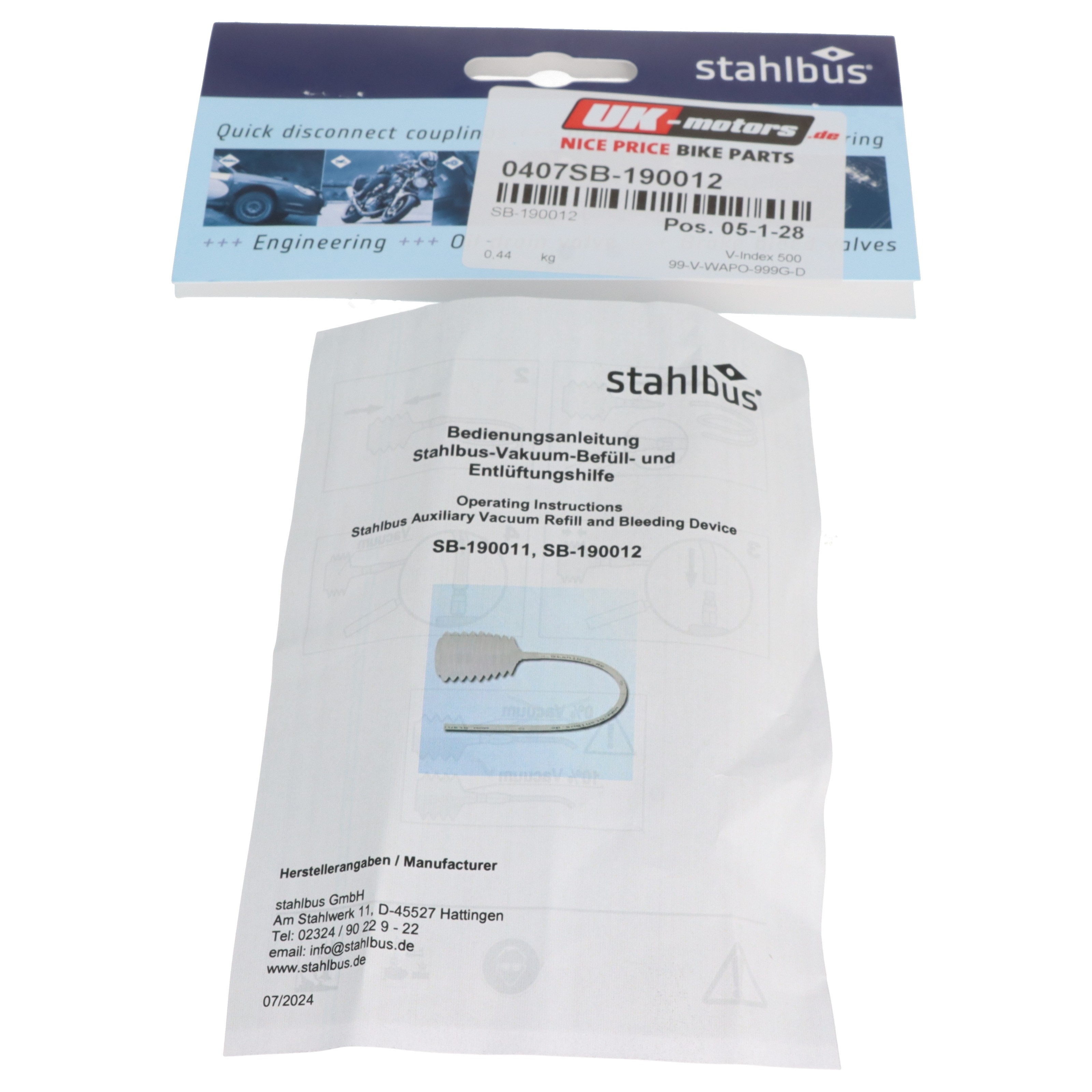 SB-190012 stahlbus Vakuum Befüll- und Entlüftungshilfe PKW 150 ml Vakuumbalg