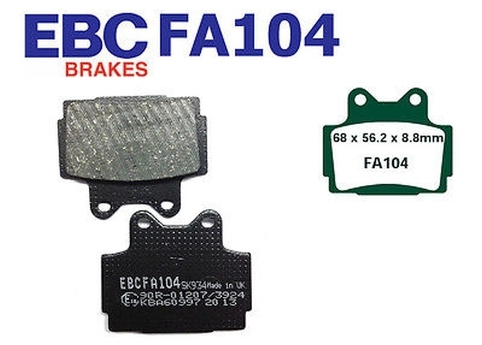 EBC Bremsbeläge FA104 für Yamaha FZS SRX XJ XJR H N SN SH NH NN RR 4HM RRSP