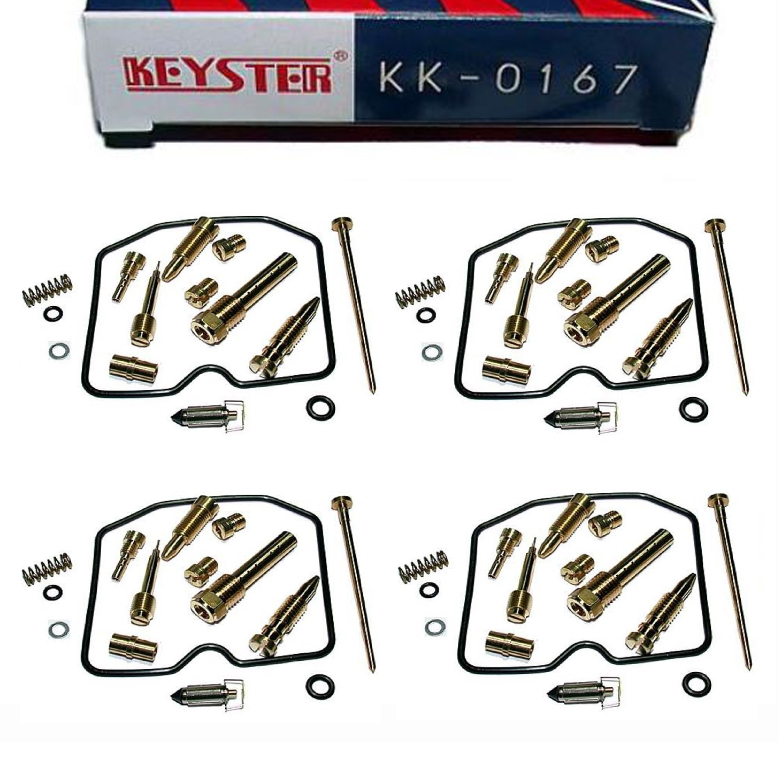 4x Keyster KK-0167 Vergaser Reparatursatz für Kawasaki ZR 550 B Zephyr 1991 - 1995 ZR550B