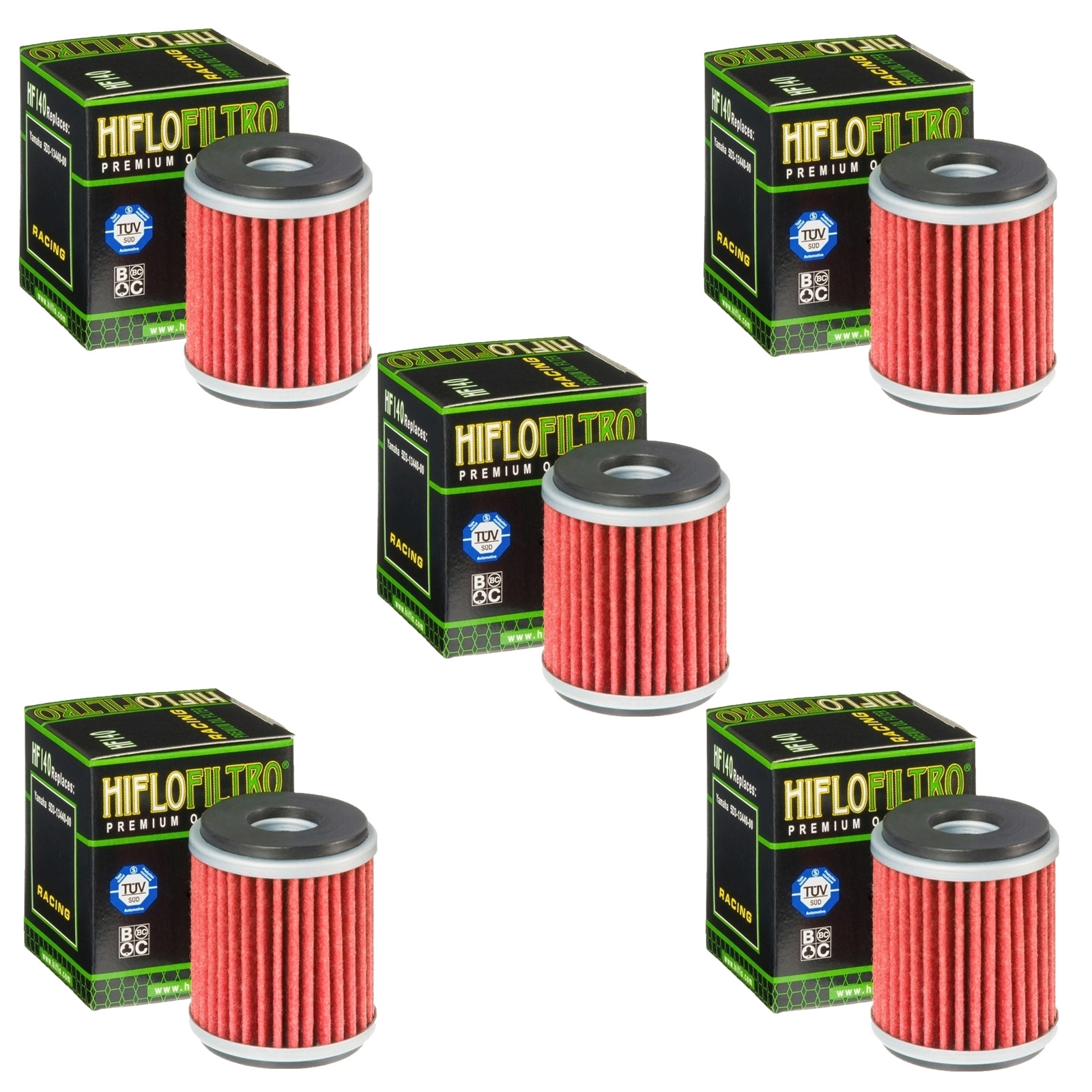5x Hiflo HF140 Ölfilter für Yamaha WRF YFZ YFM XT YZF Gas Gas EC Husqvarna SMR TE