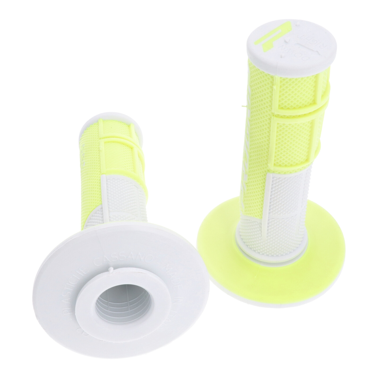 Progrip 801 Soft Touch Griffgummi weiss neongelb für Enduro Motocross Offroad Motorrad