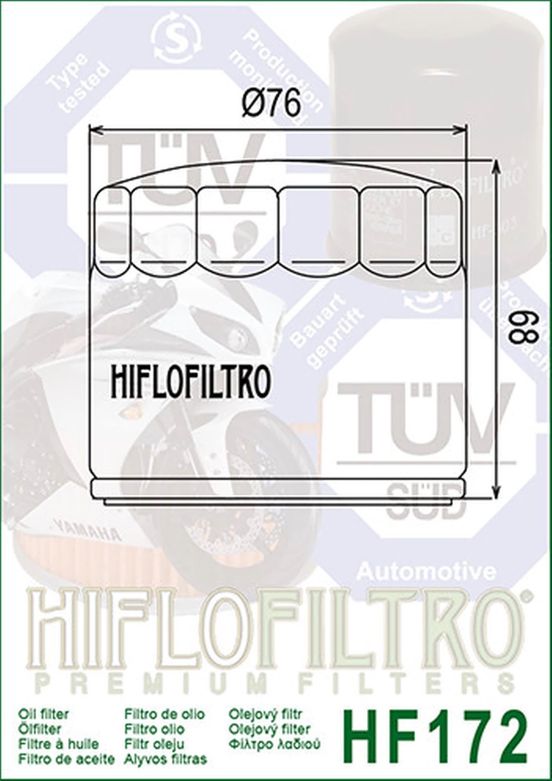 HIFLO Ölfilter HF172C Chrom