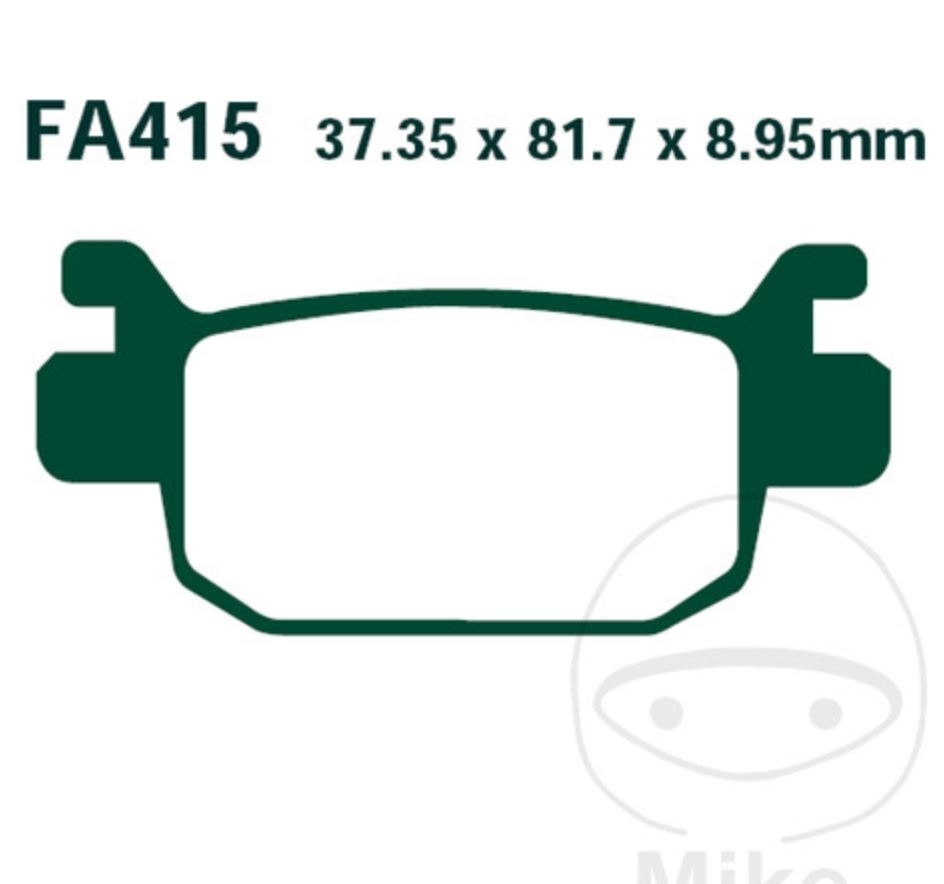EBC Bremsbeläge SFAC415 für Honda SH FES NSS 125 250 300A i S-Wing AD Forza A X
