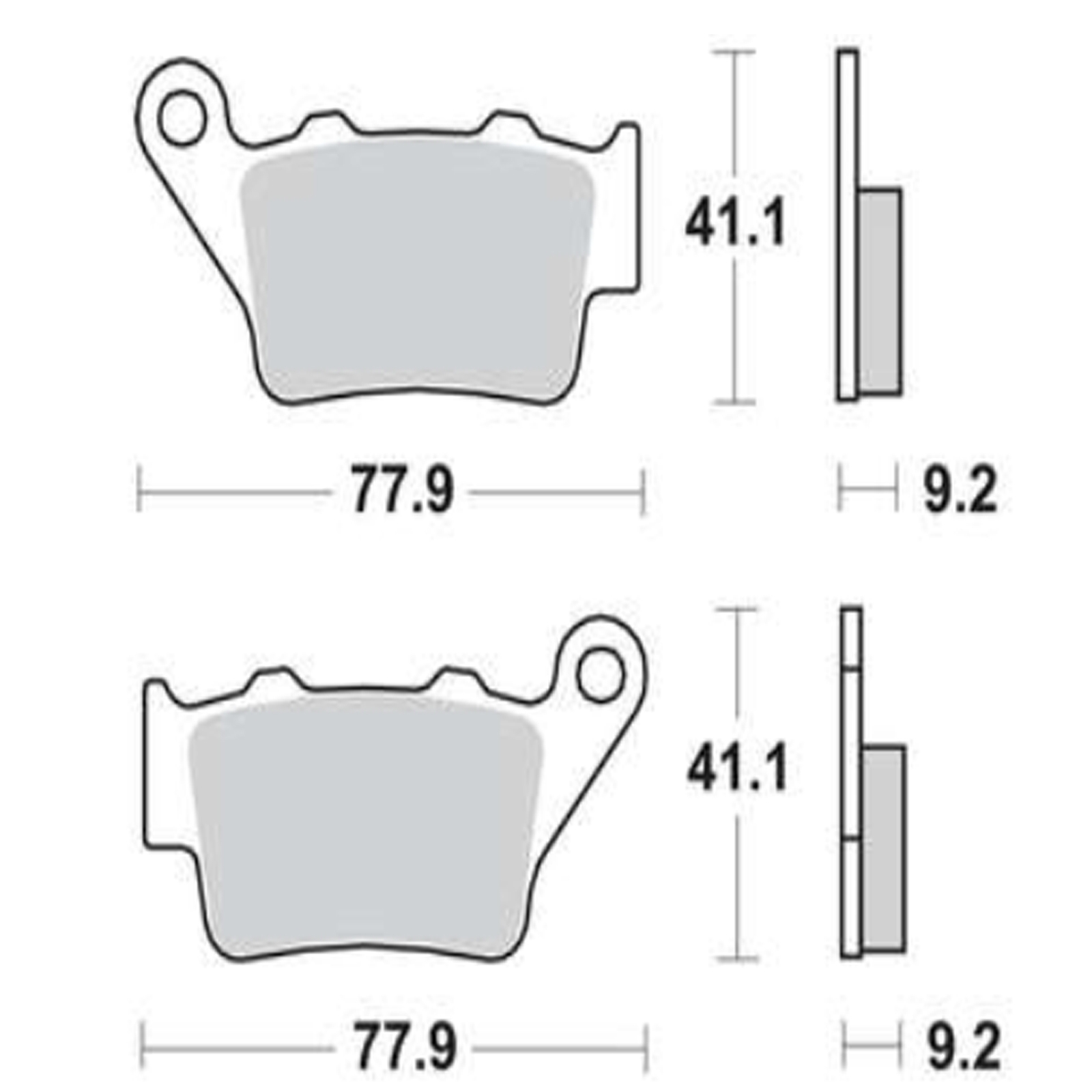 TRW Sinter Bremsbelagsatz für Yamaha WR125 2009-2017 XC BMW C1 125 Triumph Street Triple 675