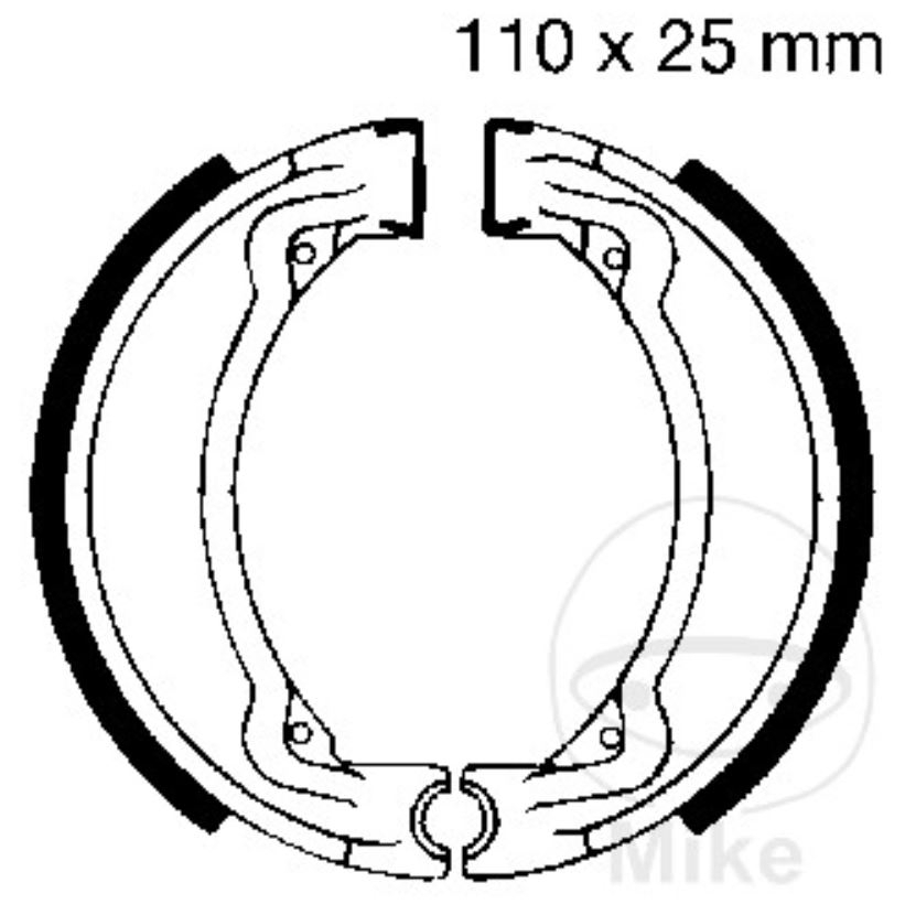 EBC Bremsbacken für Yamaha DT FS1 -G LB-2M Chappy RD TY FS RX RS SR IT