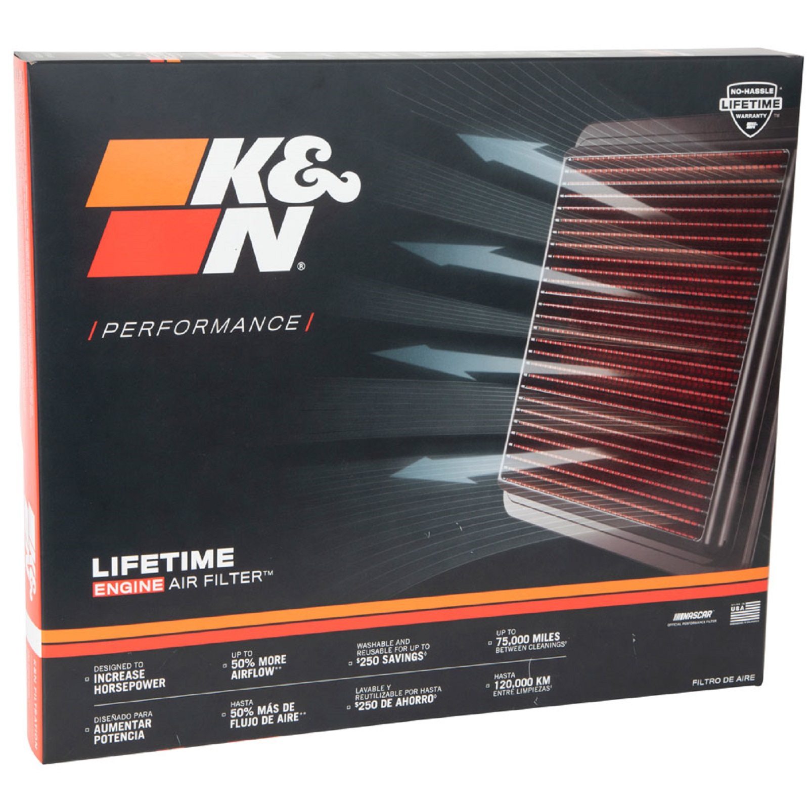 K&N Tauschluftfilter für Cadillac ATS CTS 2013-19 Chevrolet Camaro 2016-2023