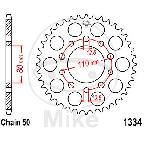 JT Kettenrad 47Z Teilung 530 JTR1334.47