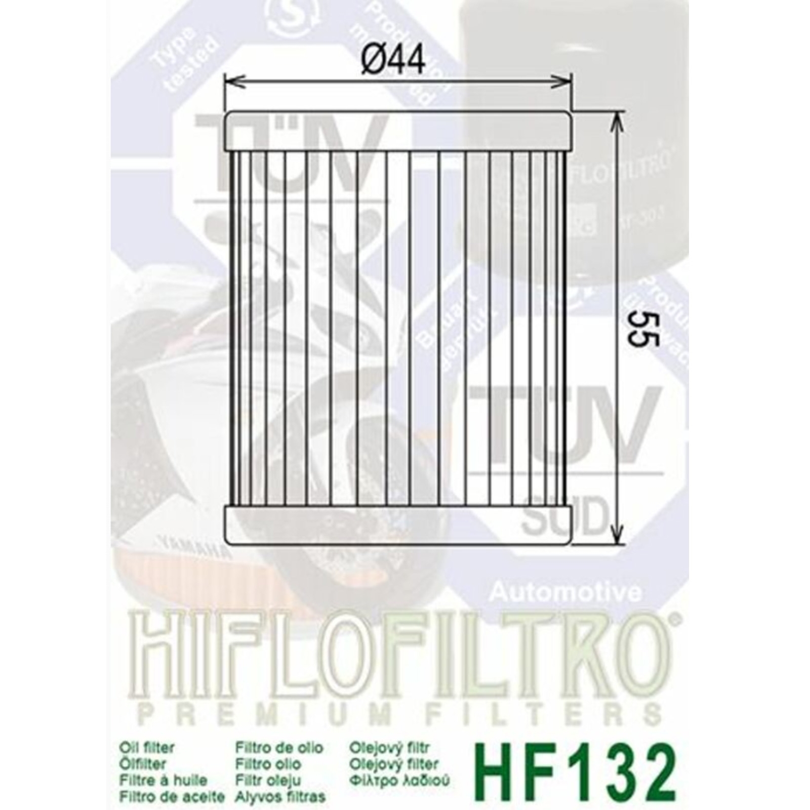 HIFLO HF132 Ölfilter für Beta Suzuki AN400 DR RV 125 Yamaha YP400 Arctic Textron CF Moto