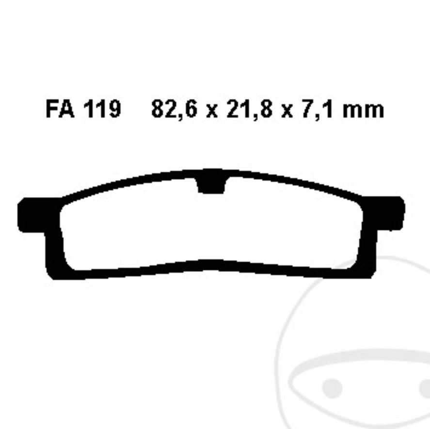 EBC Bremsbeläge FA119TT für Yamaha YZ TT-R 80 85 125 17/14 LW SW LWE