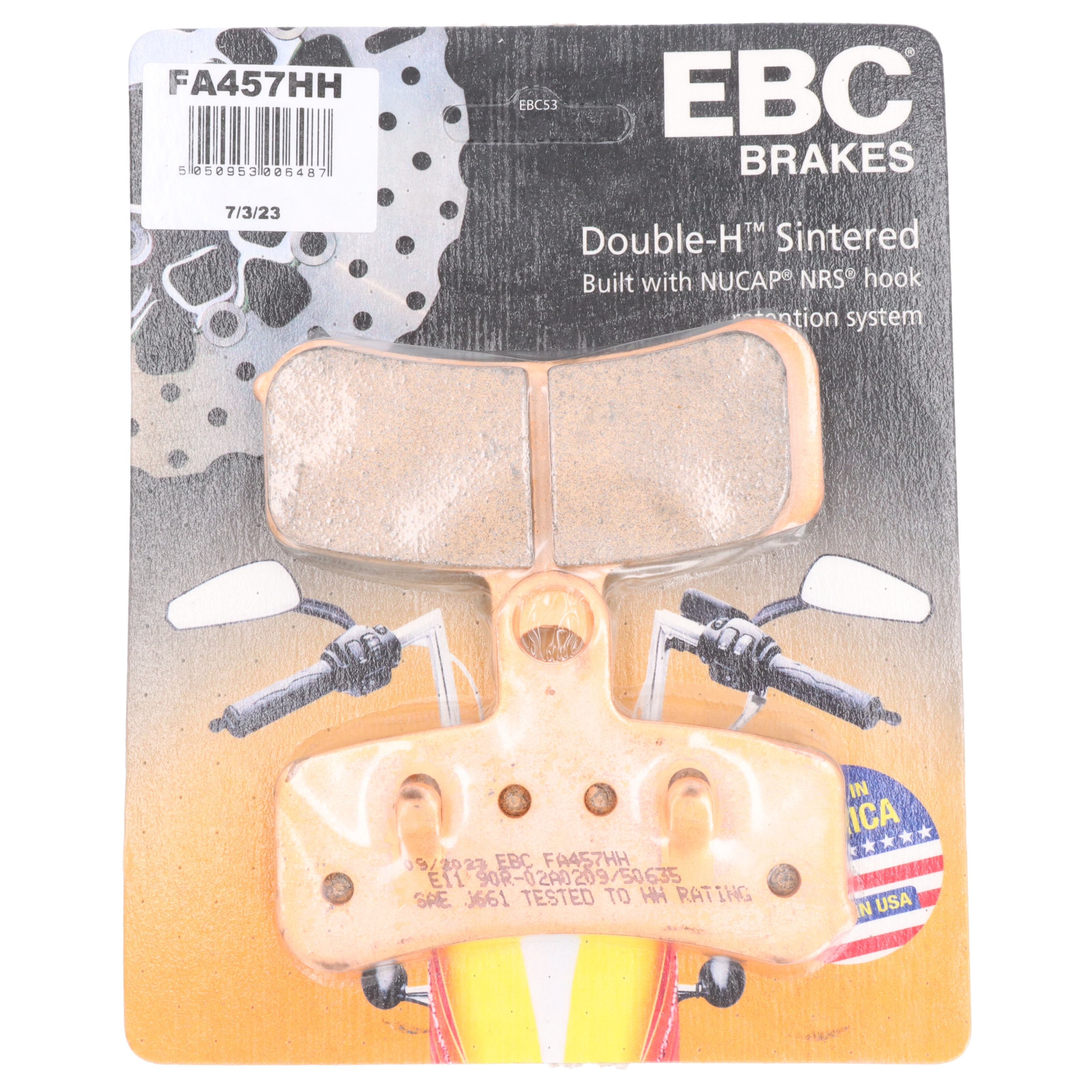 EBC Bremsbelag für Motorräder FA457HH Sintermetall