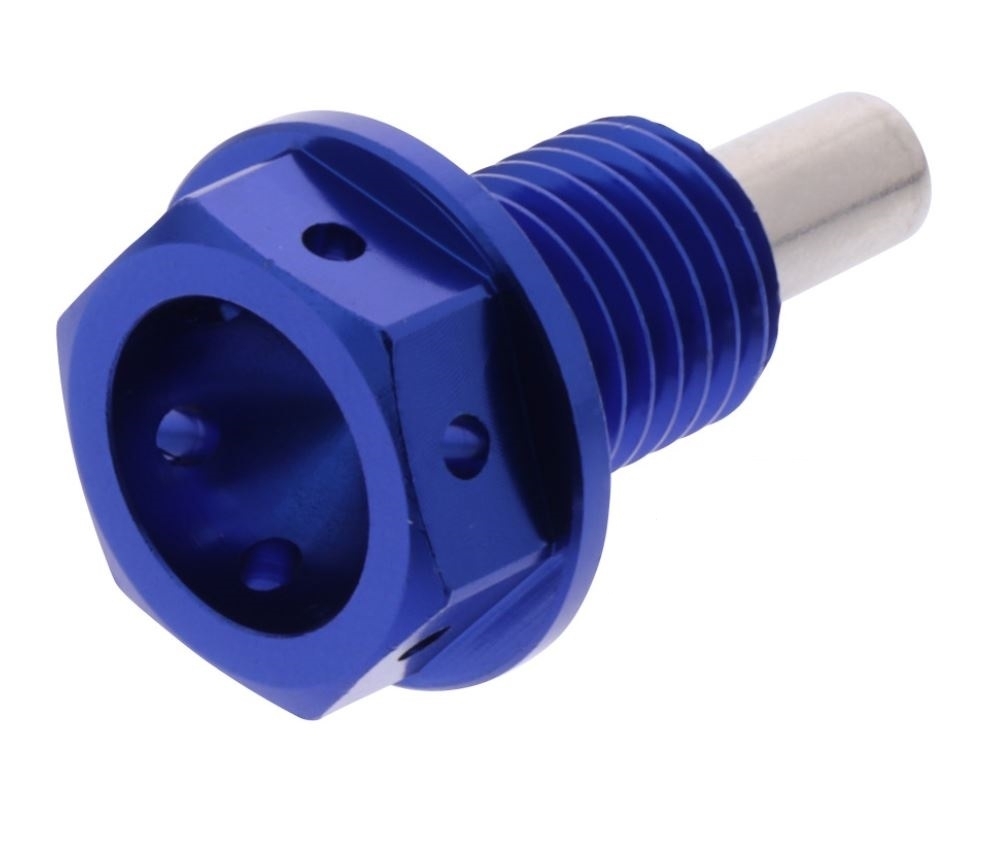 Magnetische Ölablassschraube M12x1.50  blau eloxiert 7752361 Neodym Magnet