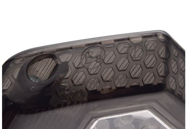 LED Rückleuchte Rücklicht getönter Kunststoff E-geprüft mit Kennzeichenbeleuchtung