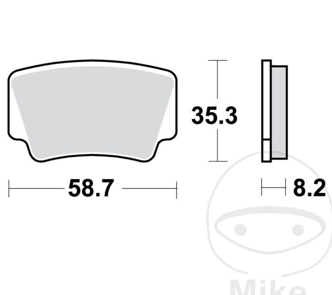 TRW MCB825SI Sintermetall Bremsbeläge hinten für KTM SX Quad 450 505 XC Quad 450 525