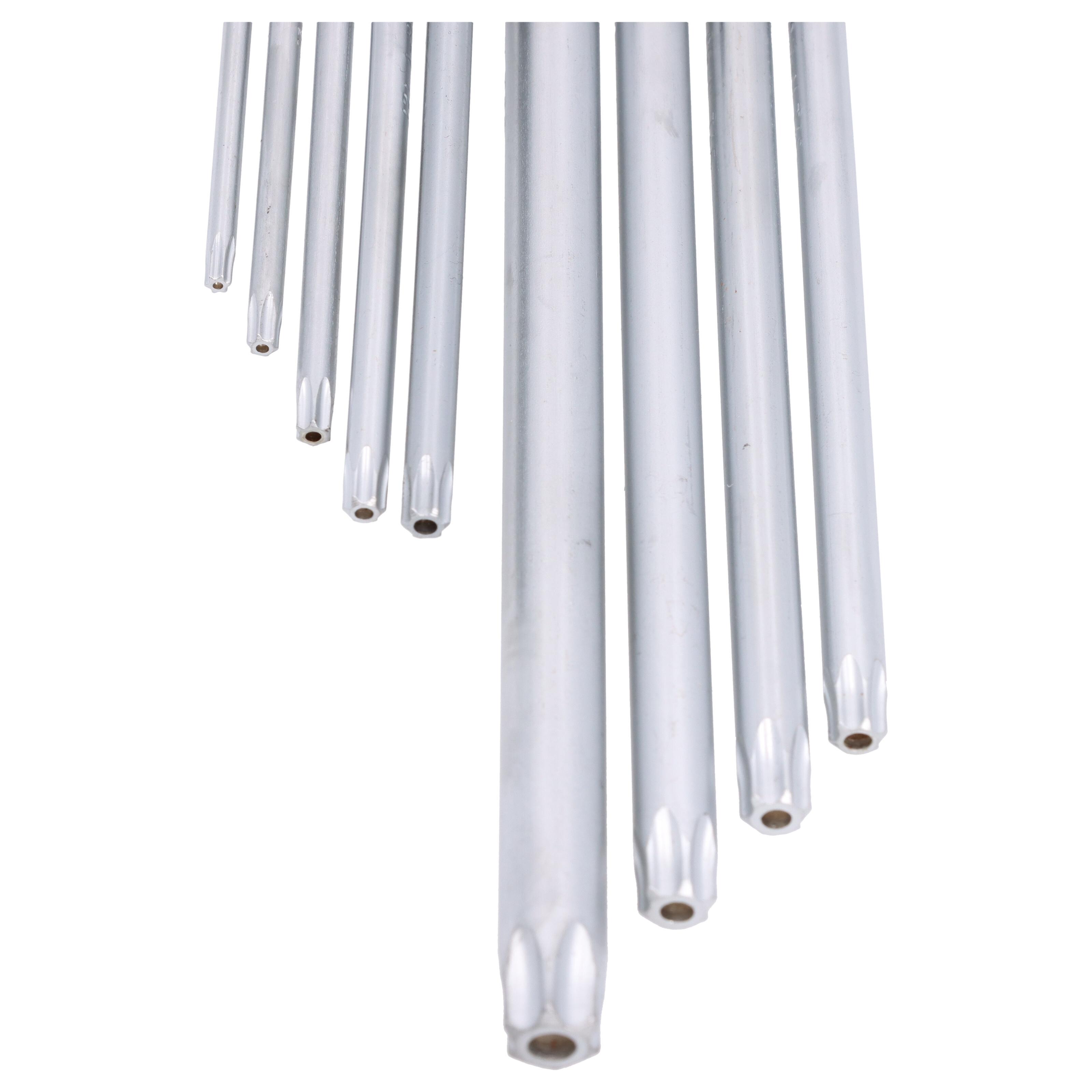 9 tlg. Profi Schlüssel Set mit Loch für Torx® Winkelschlüssel Werkzeug extra lang
