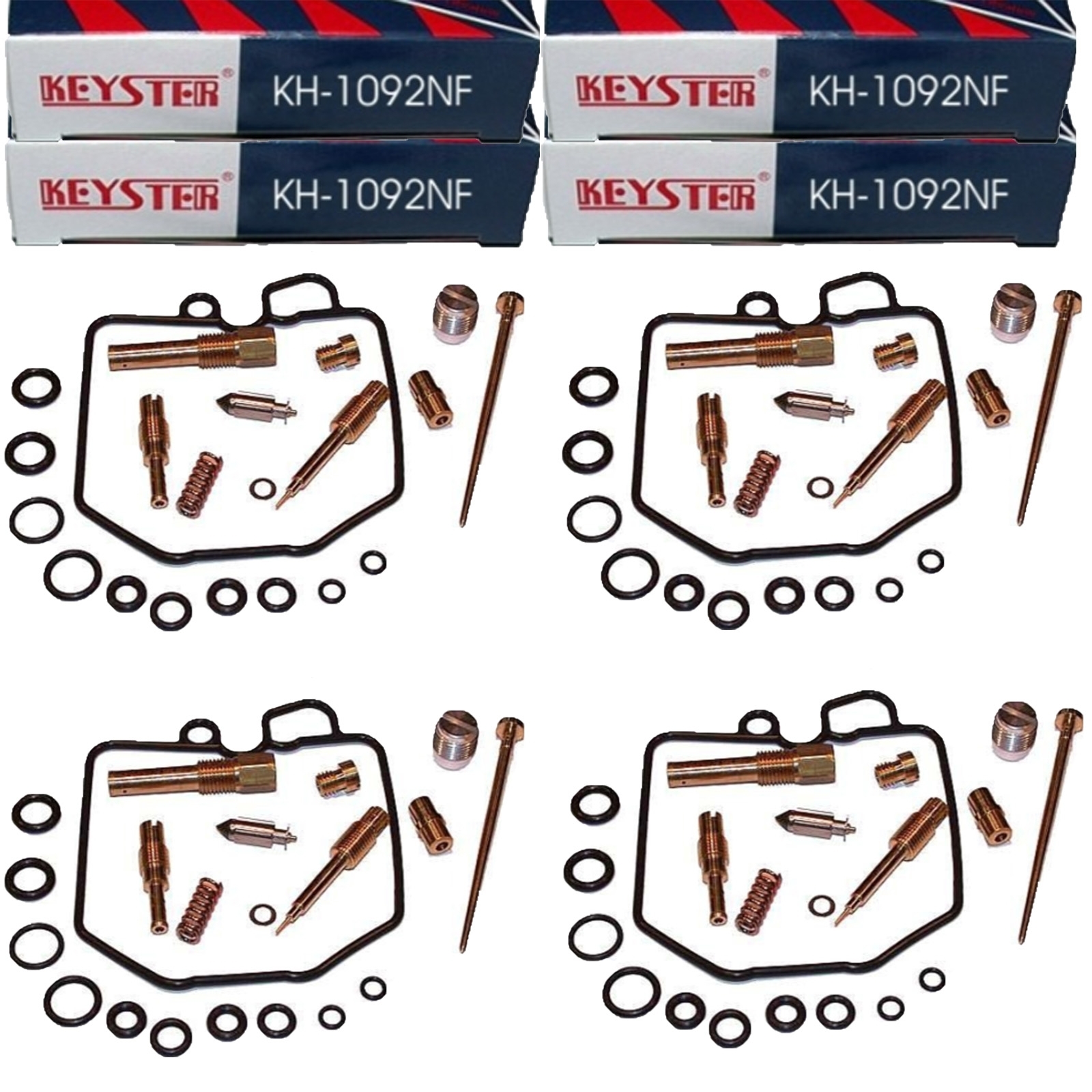 4x Keyster Vergaser-Reparatursatz für Honda CB650F CB650 Custom RC05 RC08
