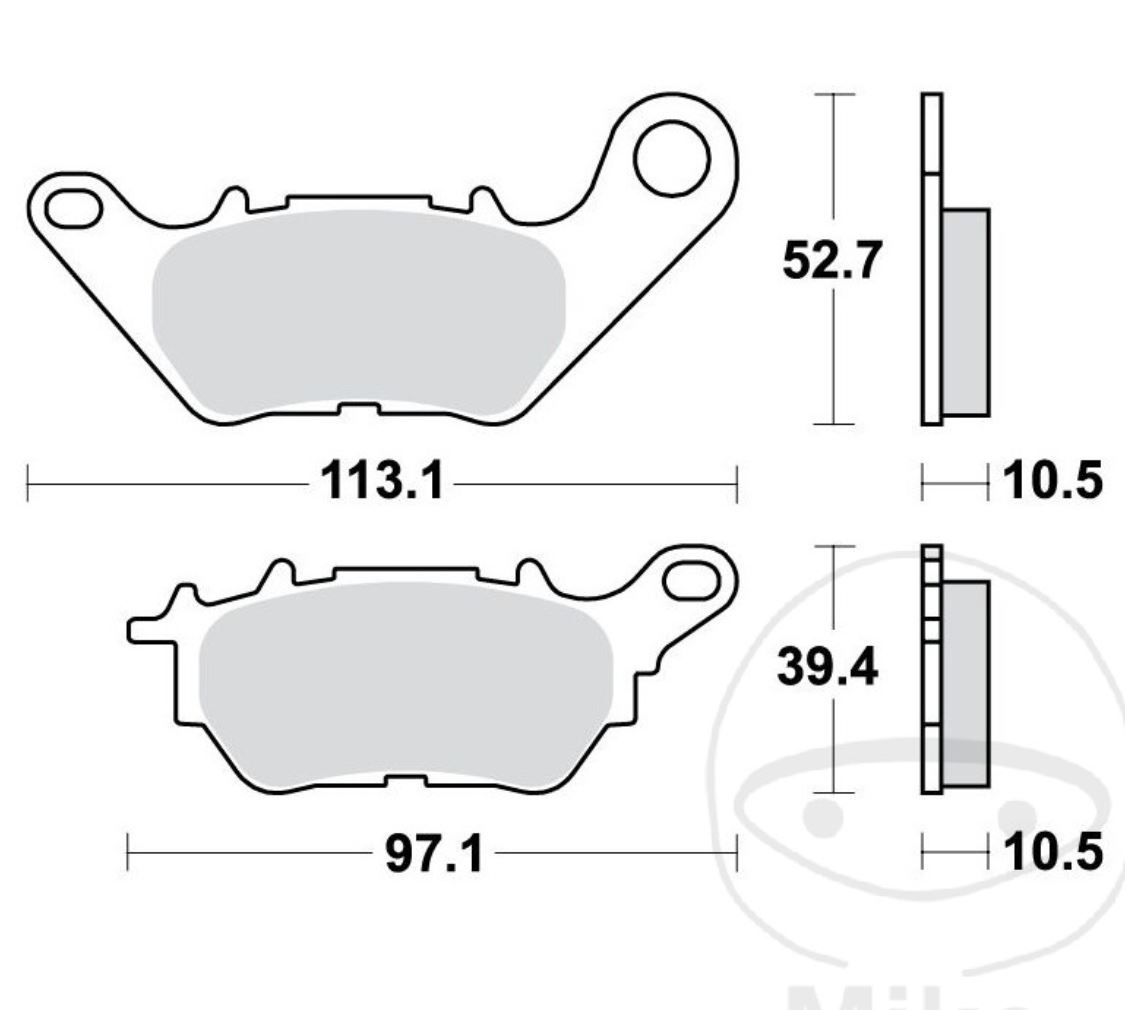TRW MCB879 Bremsbeläge hinten für Yamaha MT-03 320 A ABS YZF-R3 320 A ABS