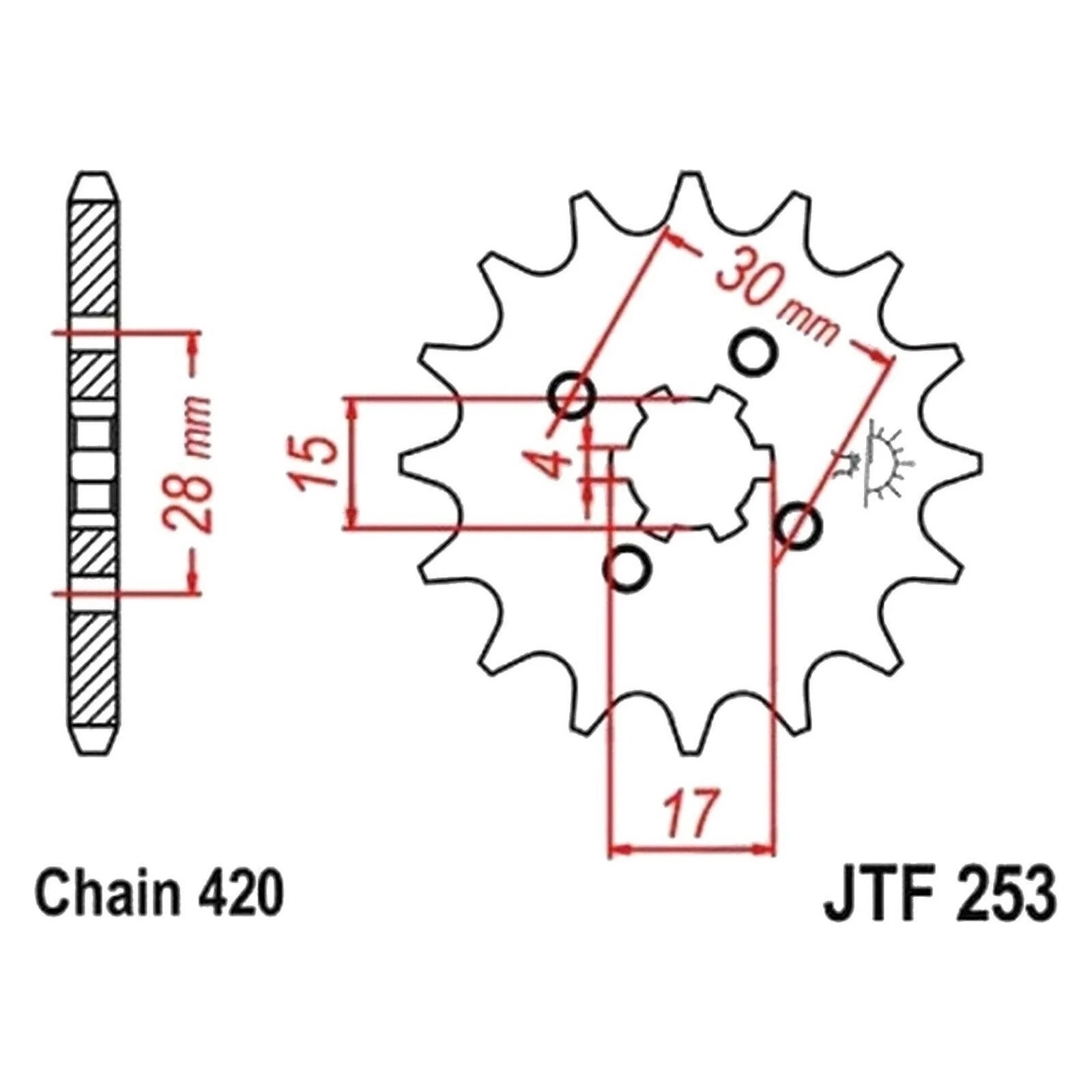 JT Ritzel 18Z Teilung 420 JTF253.18