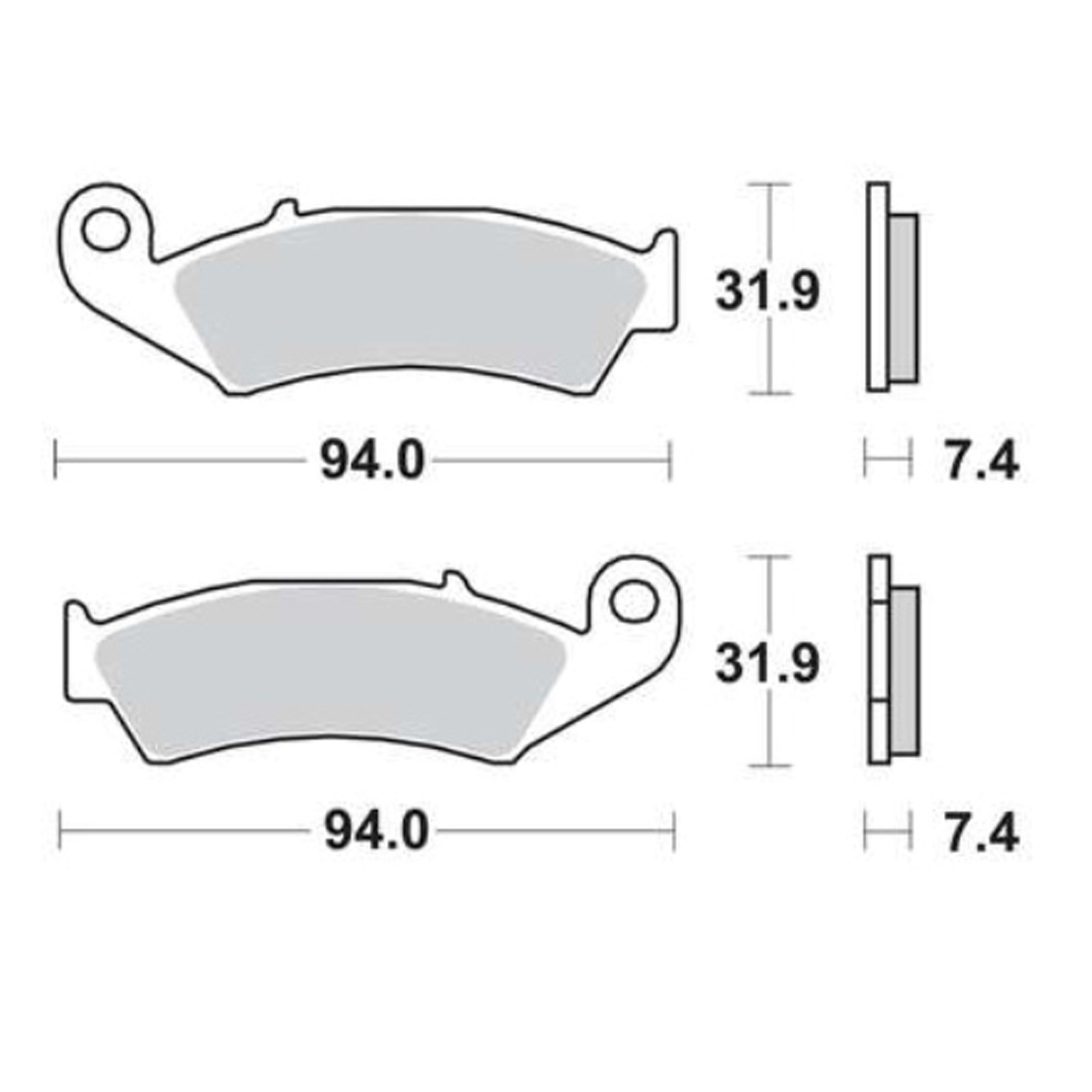 TRW Bremsbelagsatz für Honda CR125 R CR250 R CR500 R XR250 R XR600 R vorne + hinten