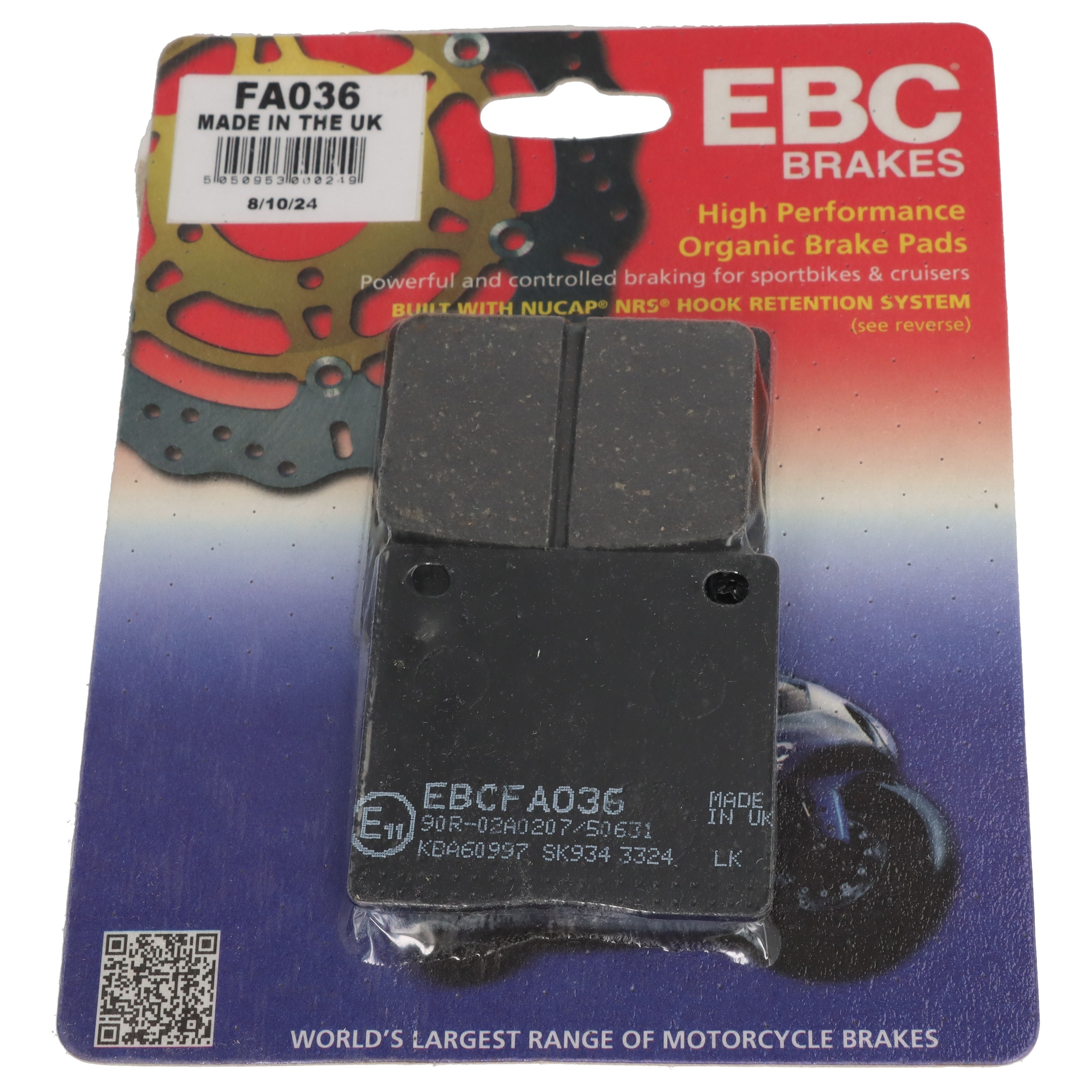 EBC Bremsbeläge FA036 für Kawasaki Z 500 650 1000 1300 Z/ZG Suzuki GSX 400 FE
