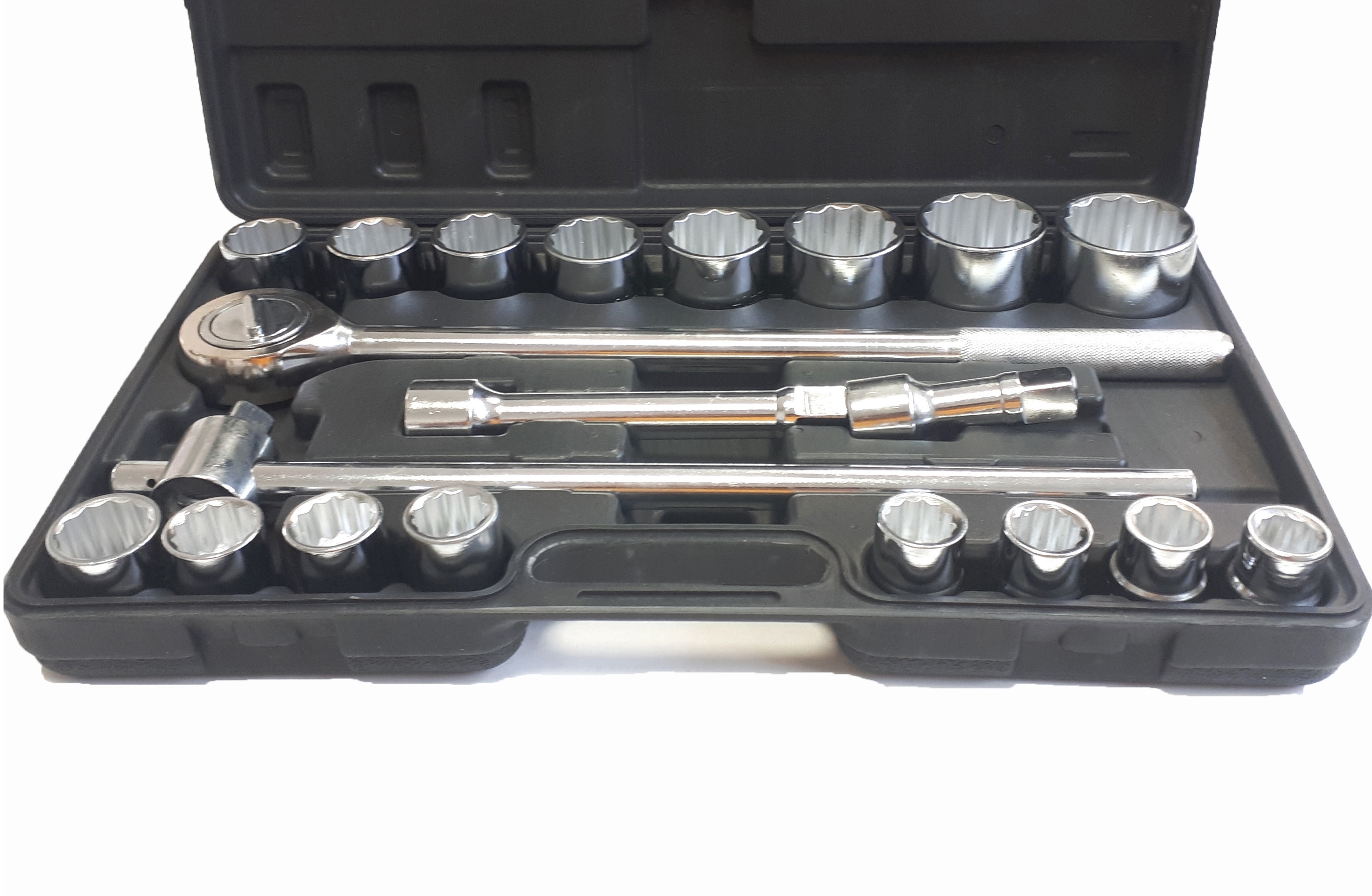Ratschekasten Steckschlüsselsatz 3/4 Zoll Ratschenkasten 21-tlg.Set12 Kant Nüsse