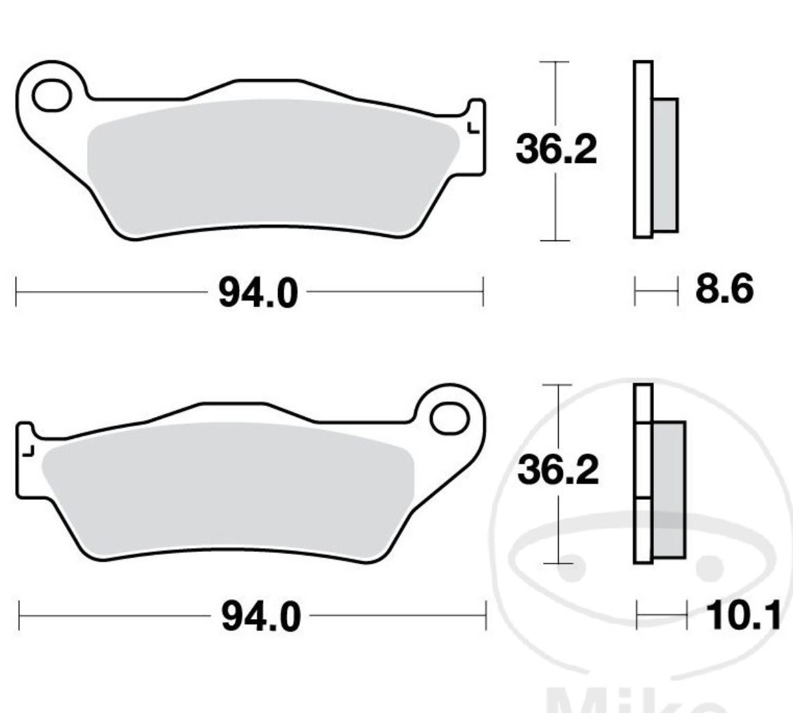3x TRW LUCAS Bremsbeläge komplett für BMW R850C R1100GS R1150GS R1200C vorne + hinten