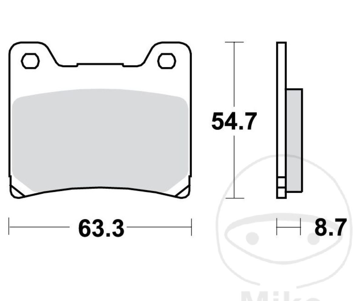 TRW Bremsbelagsatz komplett für Yamaha FZR 1000 Genesis Exup 3LE 1991-1993 vorne+hinten