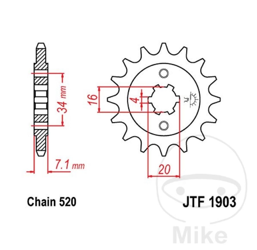 DID 520VX3 X-Ringkette Kettensatz verstärkt für KTM Duke 125, RC 125 ABS, 14-45-112