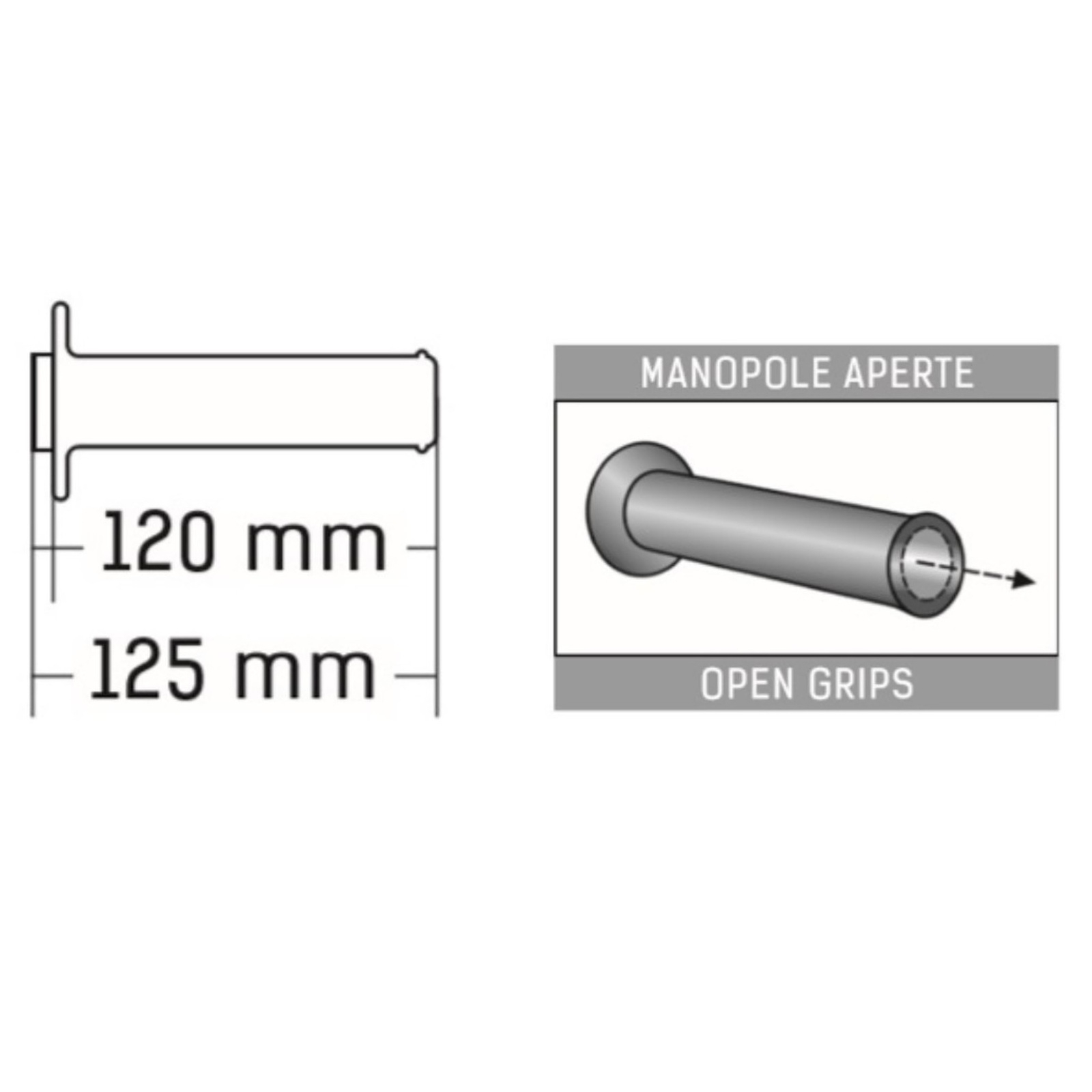 Domino A01041C4648B7-0 Zweikomponenten Griffgummi Paar blau/weiß Road Racing 120 mm