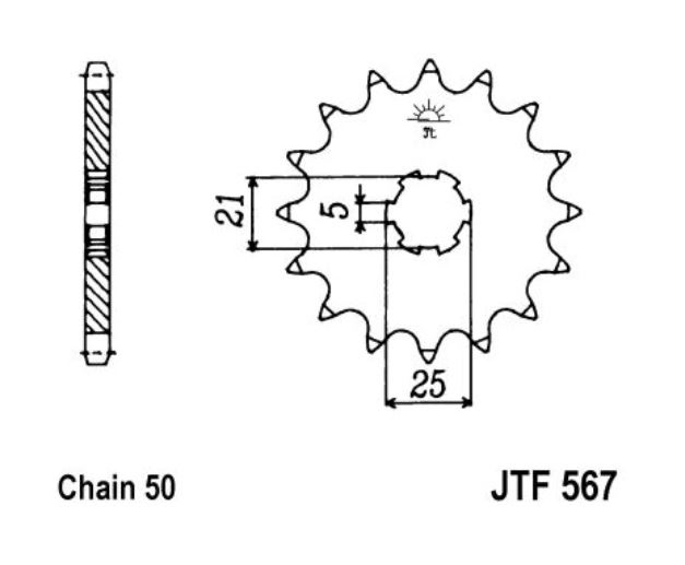 JT Ritzel 17 Zähne  Teilung 530  / 567.17 JT Sprockets