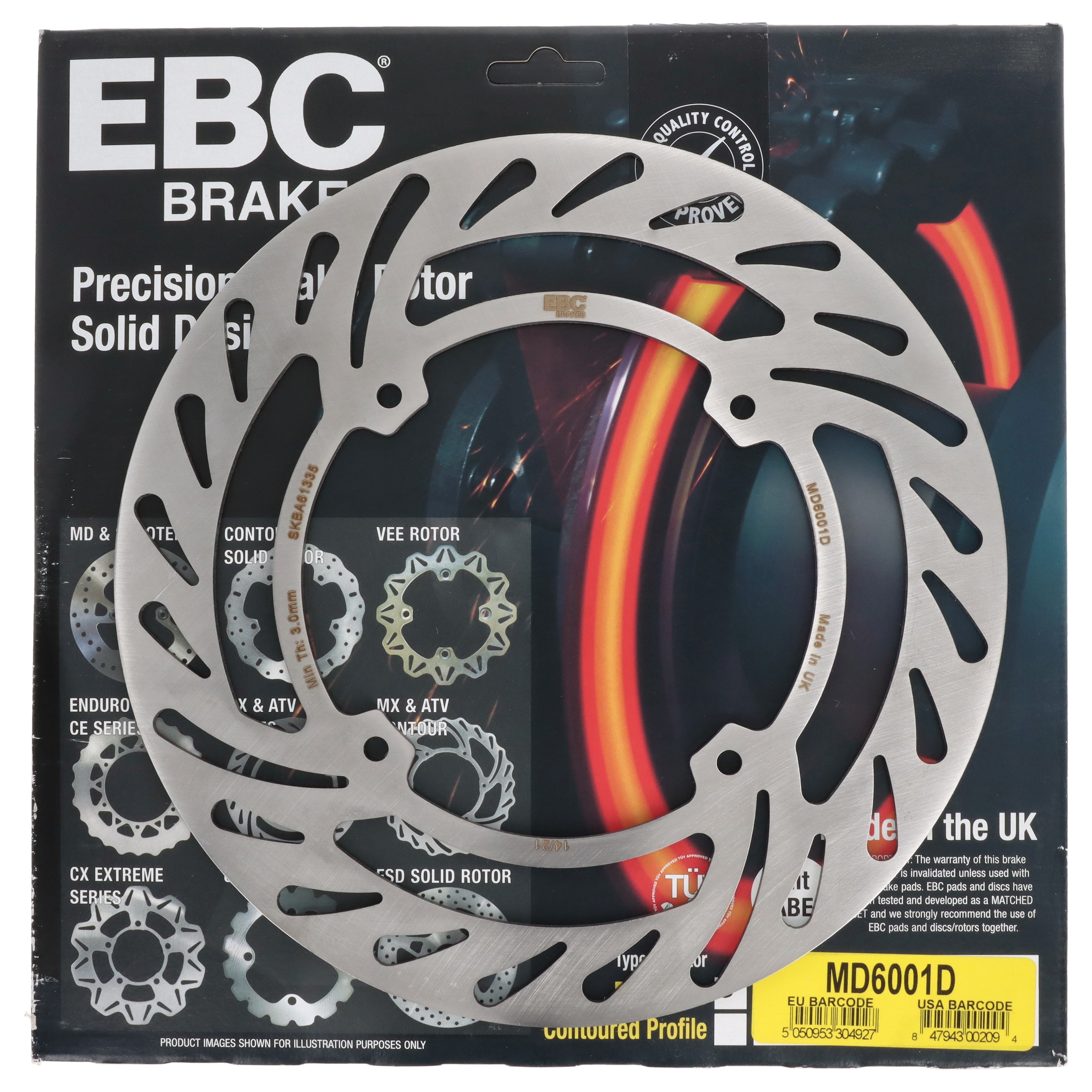 EBC MD6001D Bremsscheibe vorne für Honda CR CRF NX XLR NX XR XLR 125 250 400 500 600