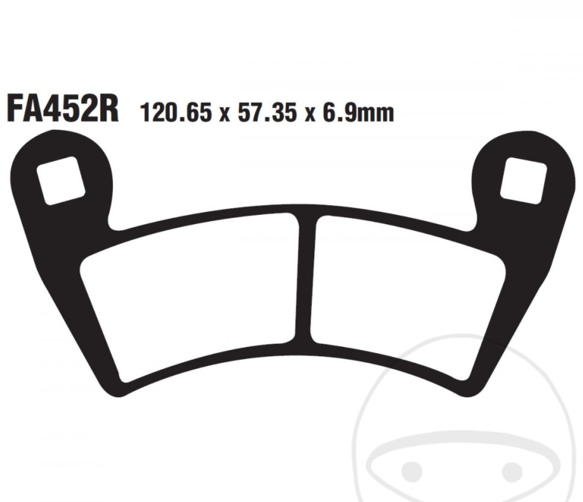 EBC Bremsbeläge FA452R für Polaris Ranger RZR 400 800 900 Diesel Crew XP HD EPS