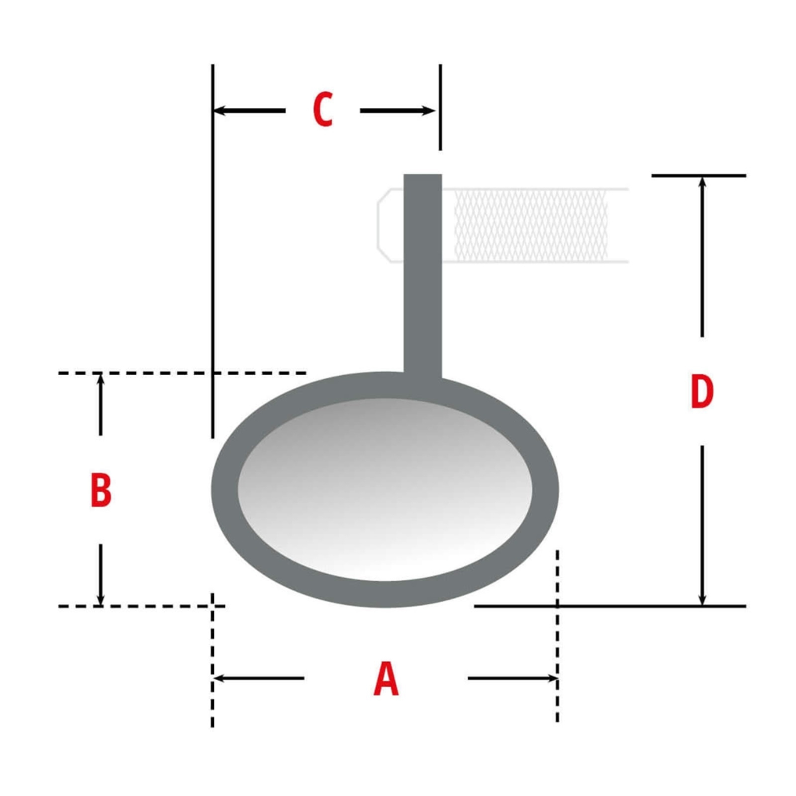 Lenkerendenspiegel Beidseitig für Lenkerinnendurchmesser 12-22mm Alu schwarz