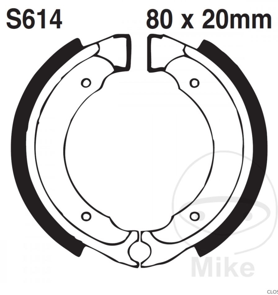 EBC Bremsbacken ohne Federn für Kawasaki KFX Suzuki LT LT-A LT-Z DXL 50 80