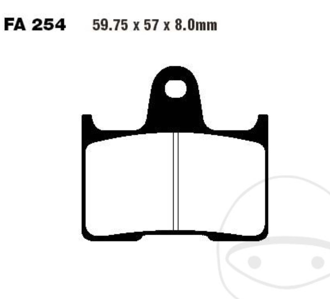 EBC FA254 Bremsbeläge hinten für Kawasaki ZX-7RR ZZR GTR Honda CB CBR Suzuki GSX-R GSX