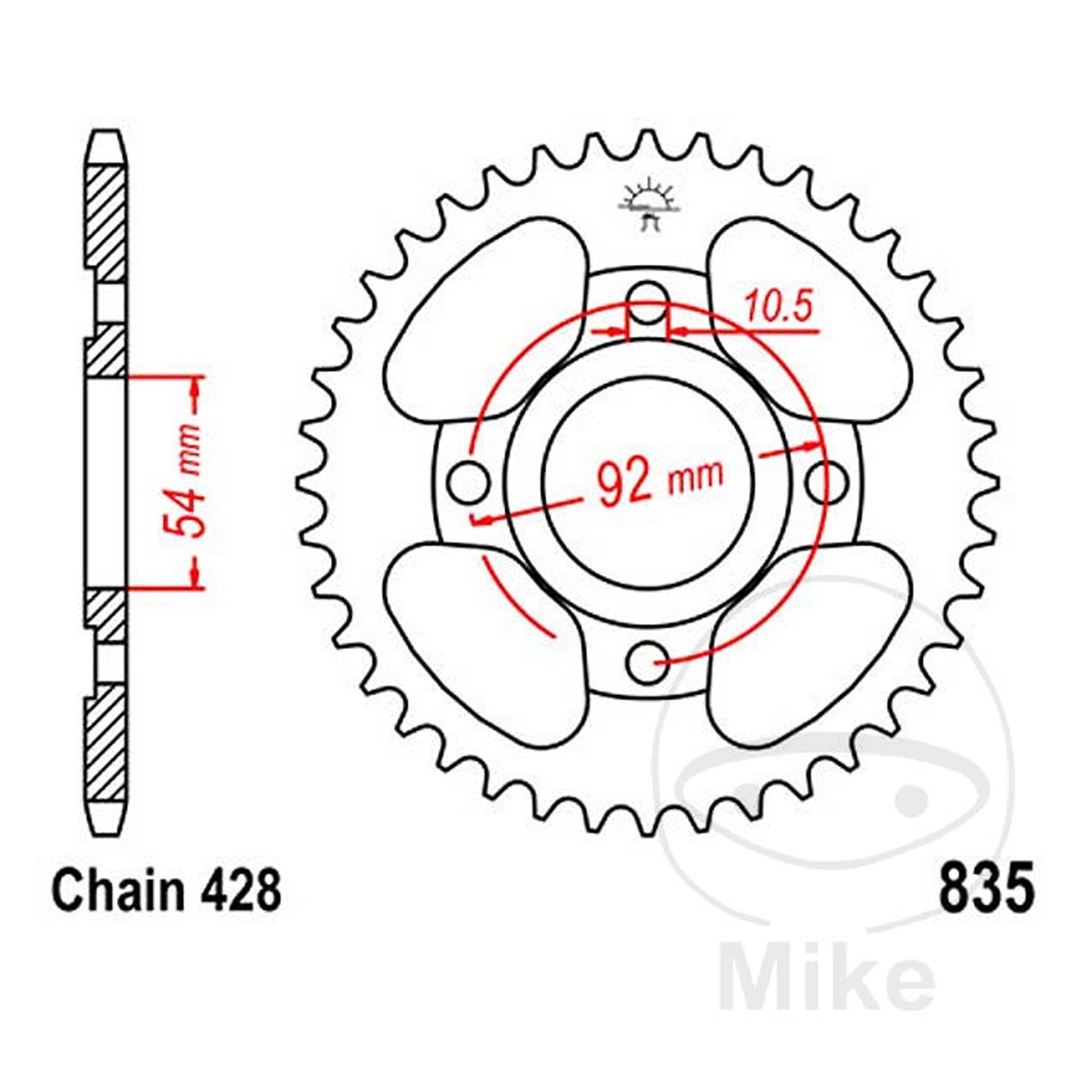 JT Kettenrad 50Z Teilung 428 JT Sprockets JTR835.50
