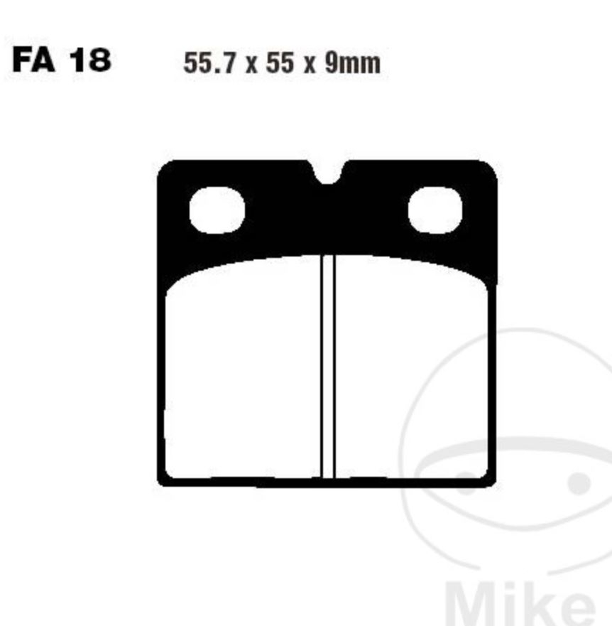 EBC FA018 Bremsbeläge für BMW R45 R65 R80 K75 K100 K1 1000 K1100 K1200 MZ ETZ
