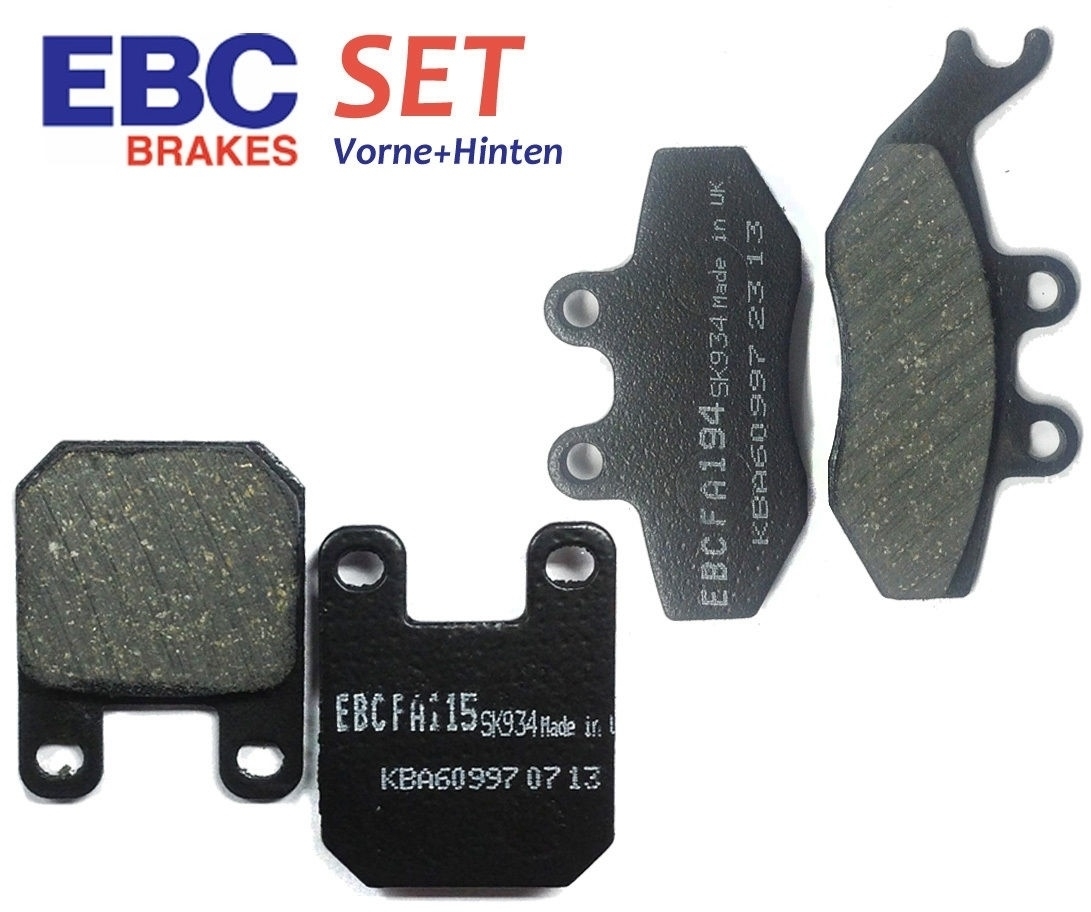 Bremsbeläge SET Vorne + Hinten für Beta RR 50 Enduro Racing 09-10 FA115+FA194