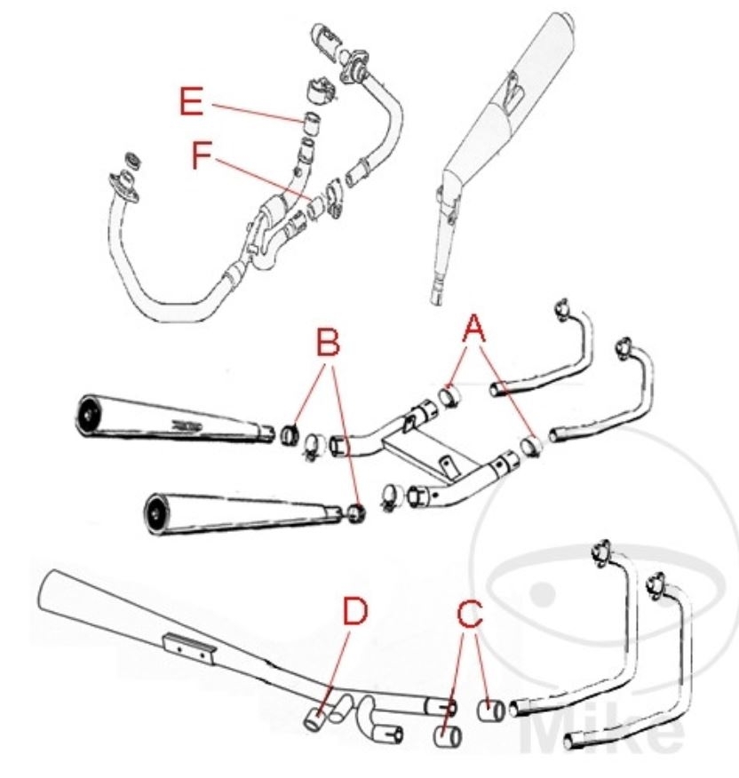 Auspuff Verbindungsdichtung S410510012019 für BMW Husqvarna KTM Yamaha SZR TT XT 600 XTZ 660 XV