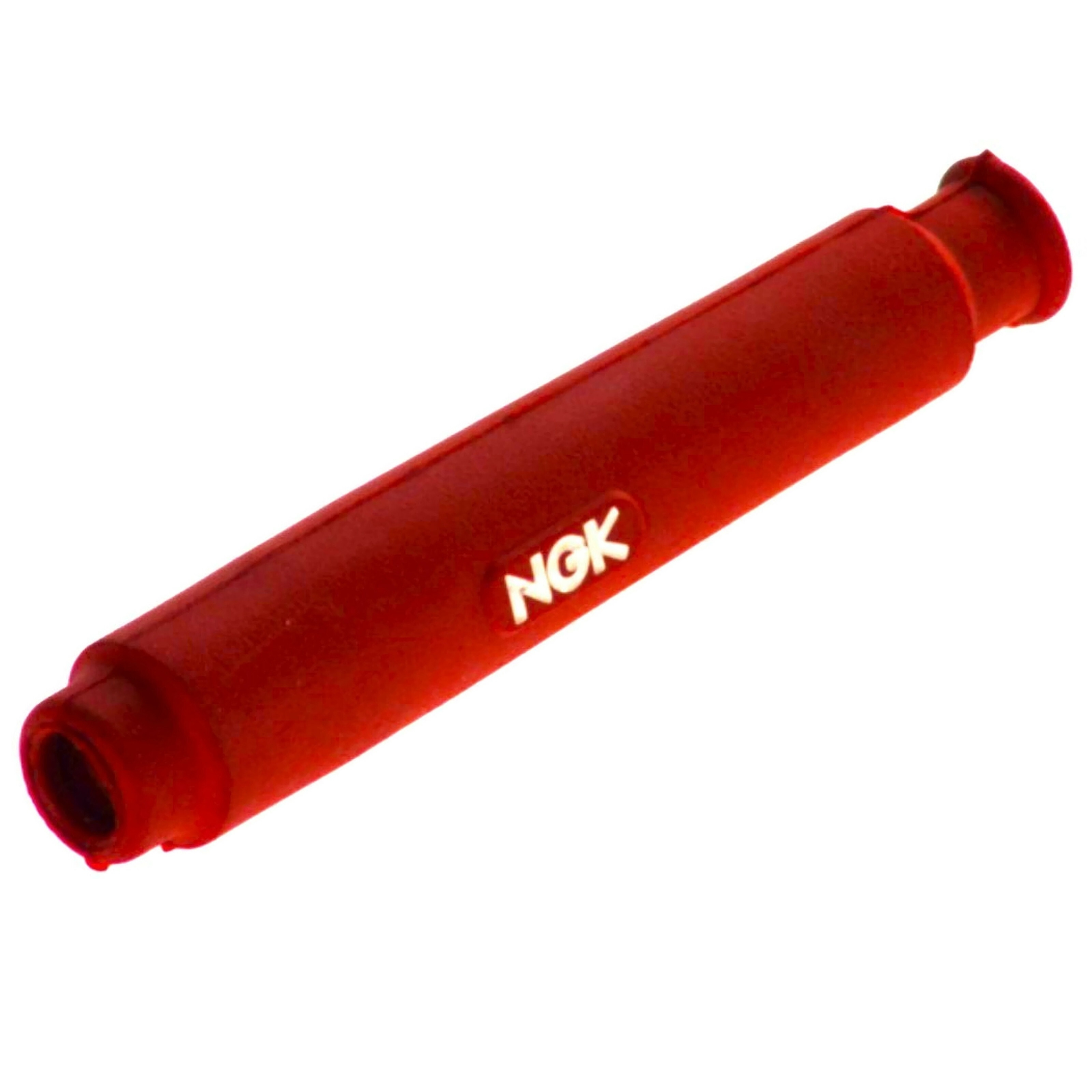 NGK Zündkerzenstecker SD05FM-R 8673 Für 10/12 mm Kerzen, gerade, Farbe rot, 5 Kilo Ohm entstört, M4 Anschlussgewinde