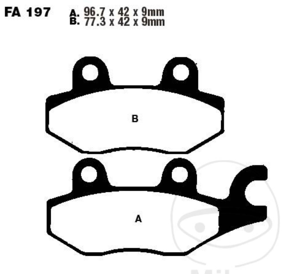EBC Bremsbeläge EPFA197HH für Kymco Zing Pulsar Hipstr Quannon K-Pipe CK1 125