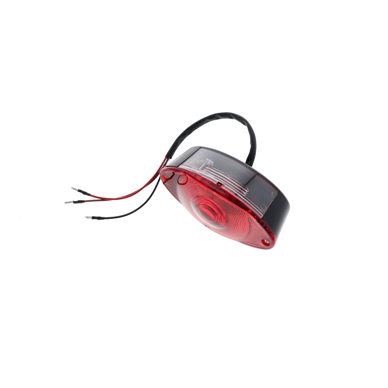 Universal Rücklicht Rückleuchte schwarz mit Kennzeichenbeleuchtung für Motorrad Roller M6 x1.0