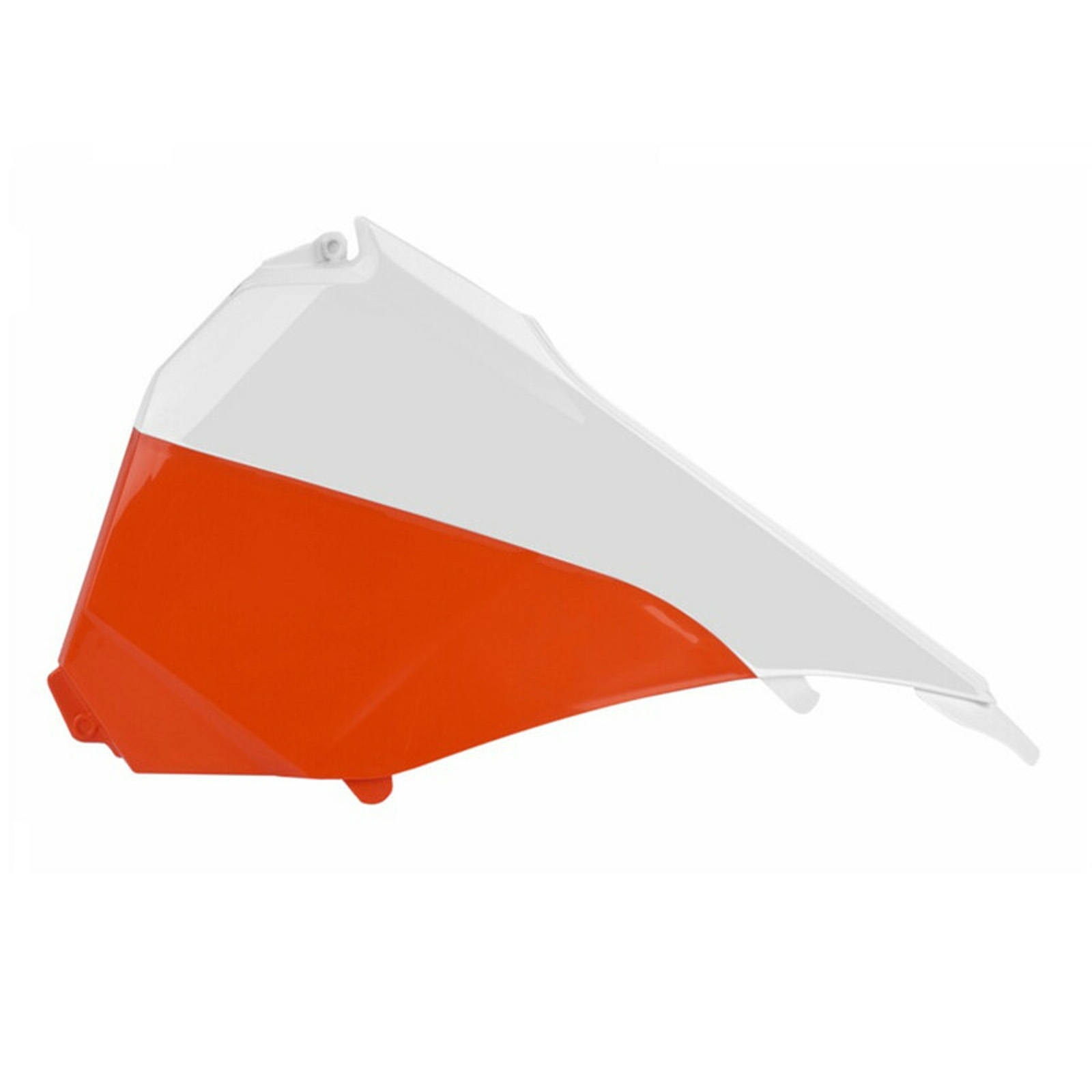 Polisport 8455100001 Abdeckung Luftfilterkasten für KTM SX125 250 SXF250 350 450 weiss/orange
