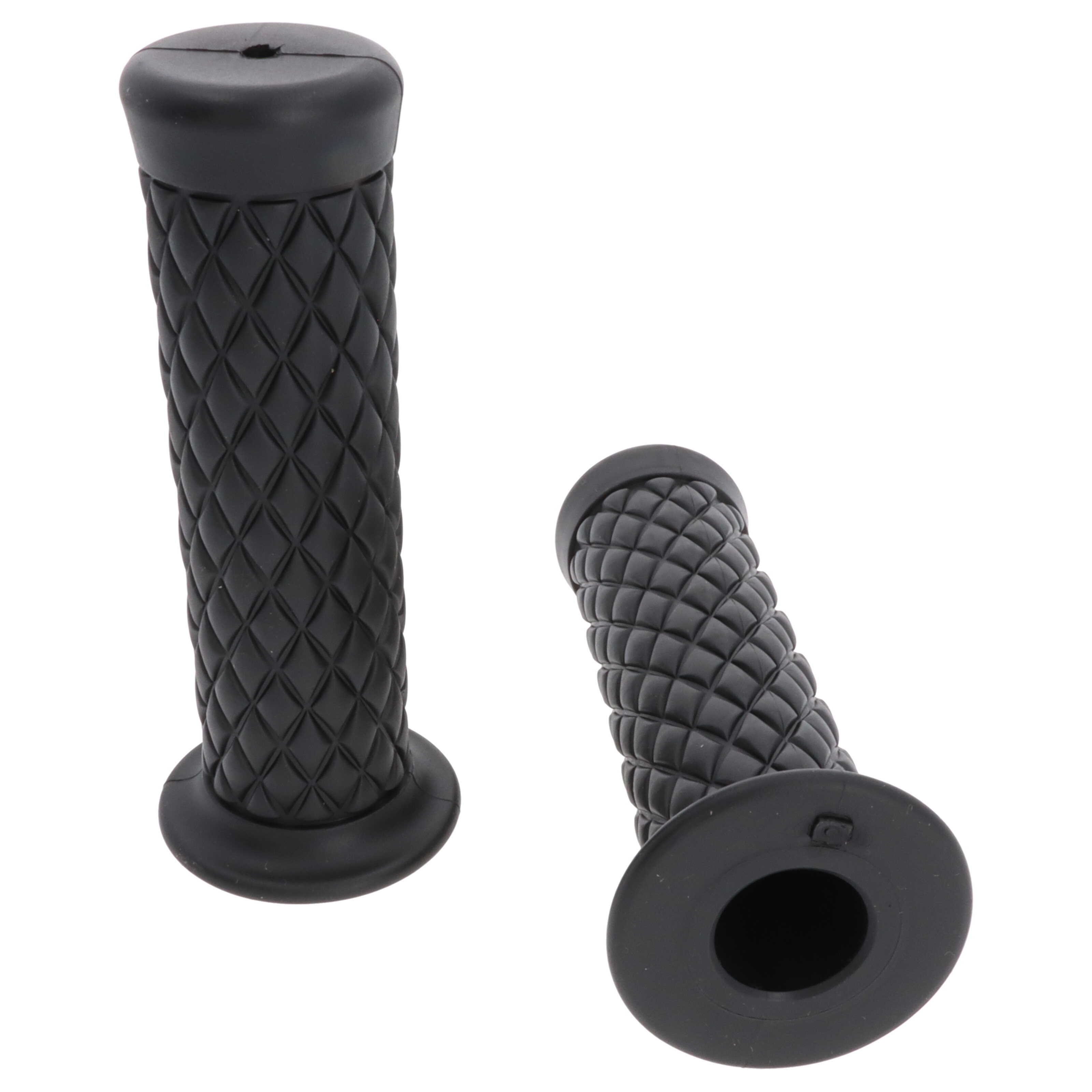 Motorrad Griffgummi-Paar schwarz 22/25mm für 7/8"-22 mm Lenker, Länge:124 mm