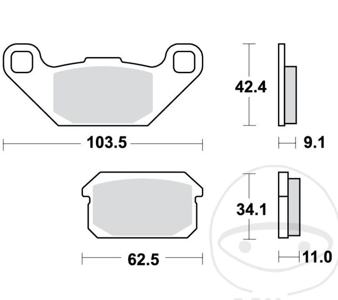 TRW MCB805SI Sintermetall Bremsbeläge hinten für Adly Herchee Canyon Hurricane Crossroad