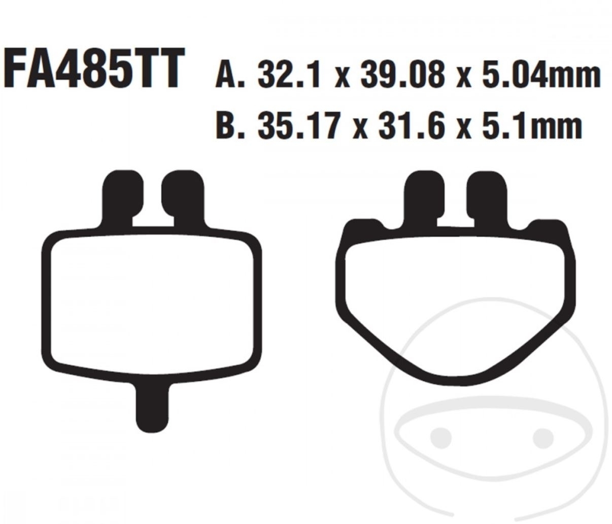 EBC Redstuff Carbon-Graphit Bremsbeläge FA485TT